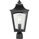 Curry 1 Light 19.5 inch Powder Coated Black Outdoor Post Lantern